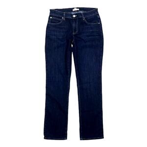 Eileen Fisher Jeans 6P Organic Cotton Stretch Straight Leg Dark Wash